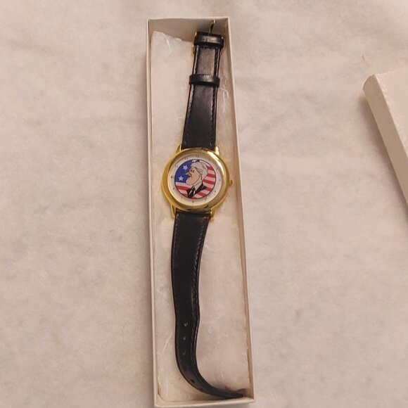 Rare Vintage Political Statement Bill Clinton Nose Grows Wrist Watch - Picture 2 of 3